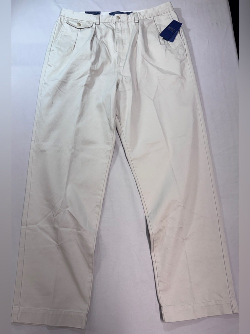 NWT Polo Ralph Lauren Whitman Chino heritage pleated khaki pants 36x32